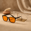 Blue Light Glasses Set of 2, Day and Night Blue Light Blocking Glasses Bundle, Clear Lens Computer Glasses + Amber Sleep Glasses, 2 Pack — Hushly - Hushly