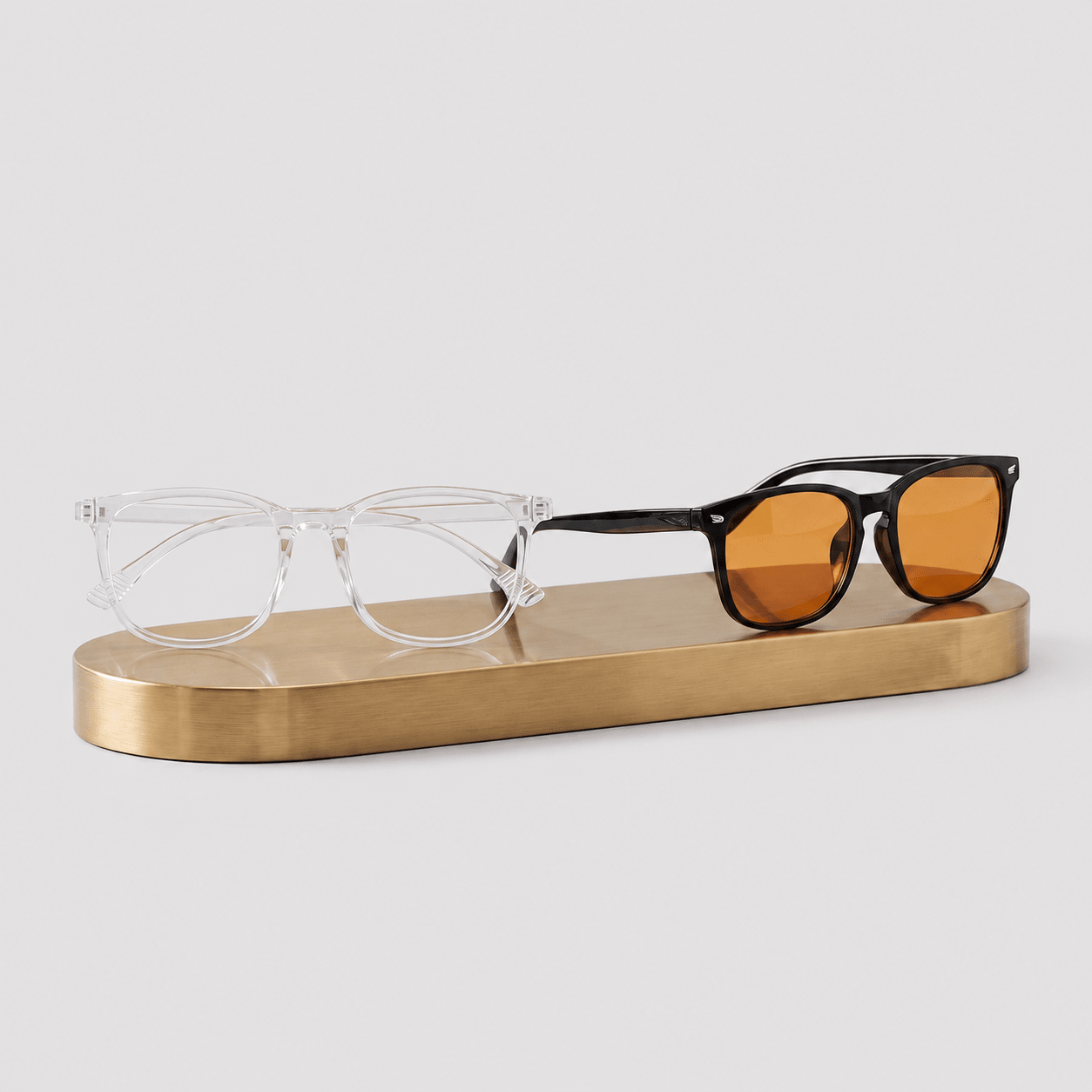 Blue Light Glasses Set of 2, Day and Night Blue Light Blocking Glasses Bundle, Clear Lens Computer Glasses + Amber Sleep Glasses, 2 Pack — Hushly - Hushly