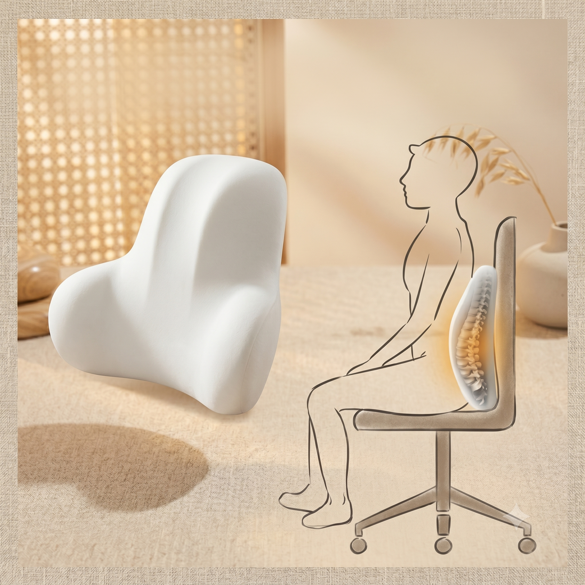 Hushly Lumbar Support Pillow