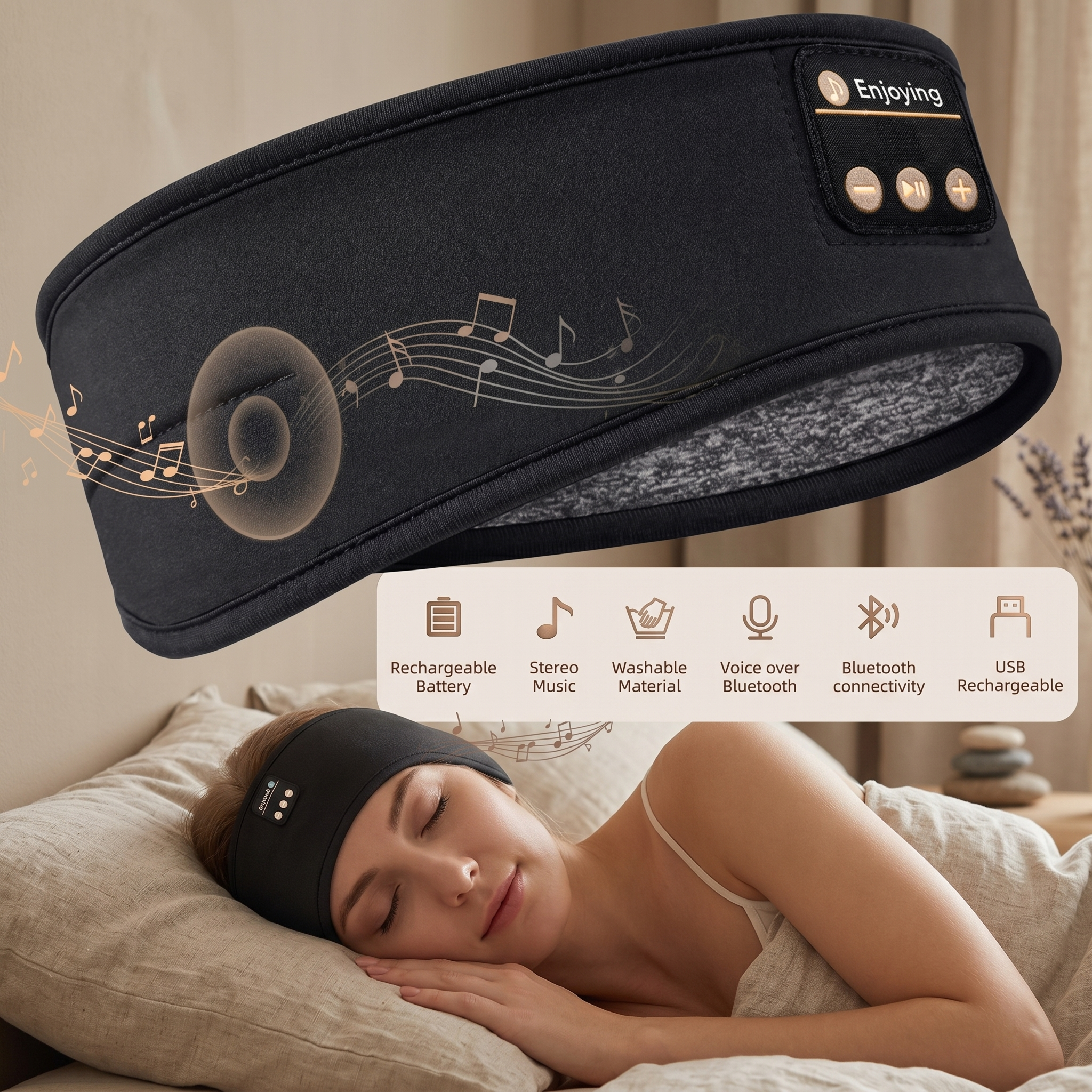 Hushly Wireless Sleep Headband