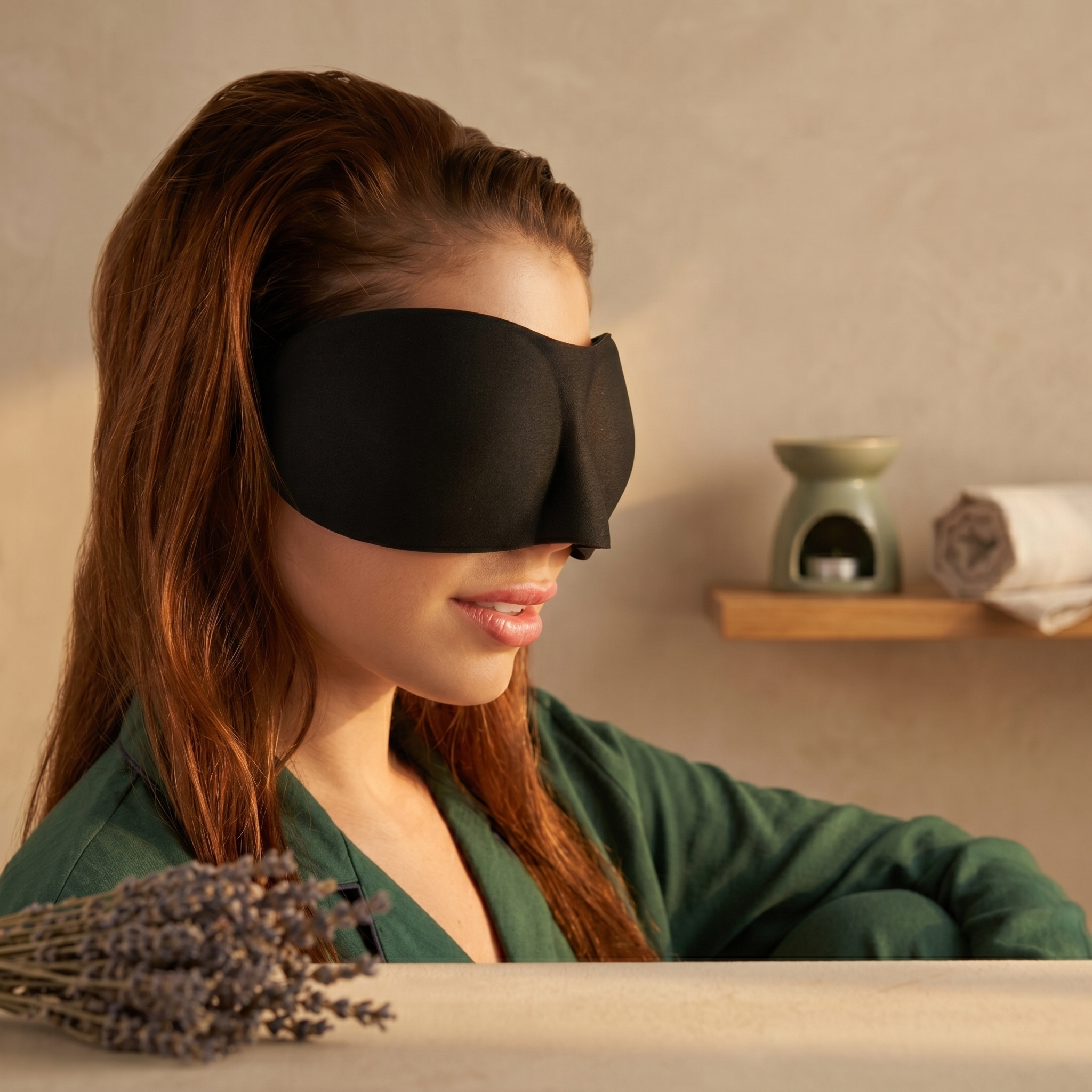 Hushly weighted eye mask