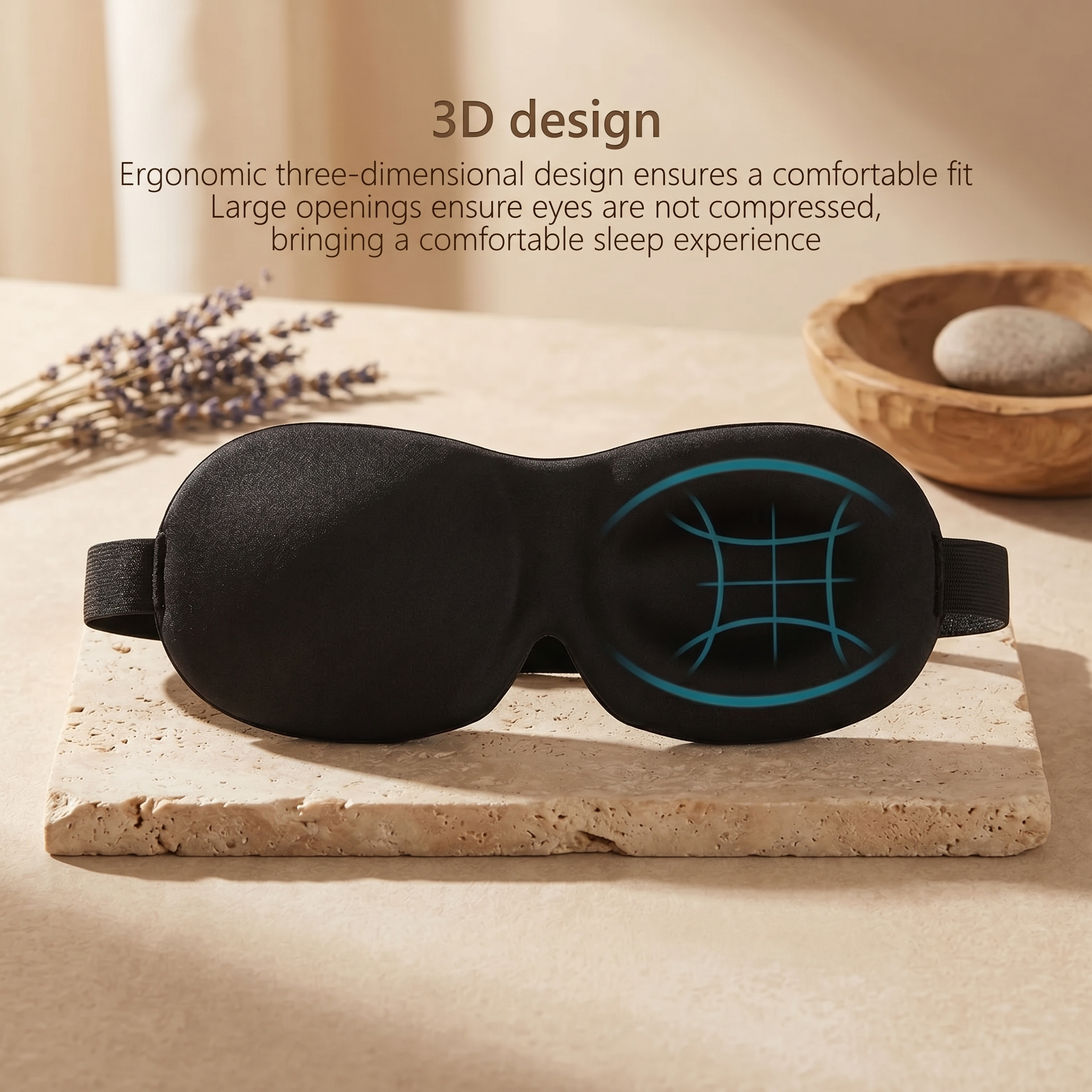 Hushly weighted eye mask